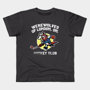 Werewolves of London, ON Hockey Club (white variation) Kids T-Shirt